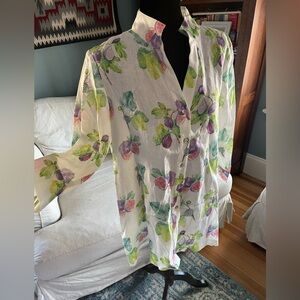 Sara Campbell Limited Edition Simone Tunicn in Fog Floral Sz L New With Tags